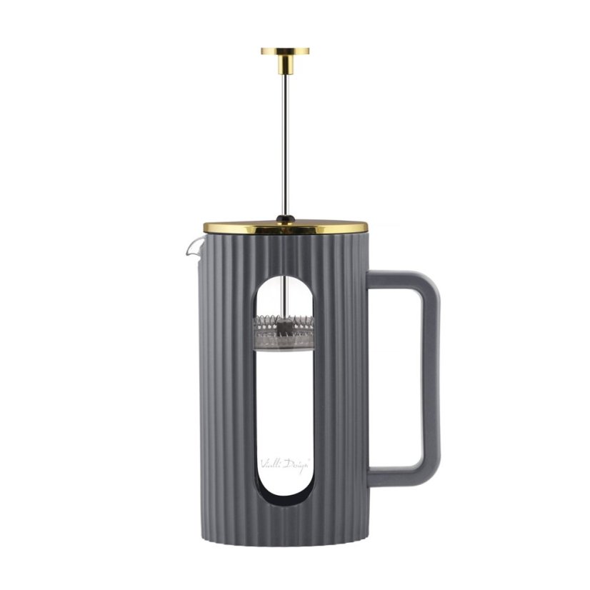 Vialli Design - Livio French Press Grau / Gold 1 l