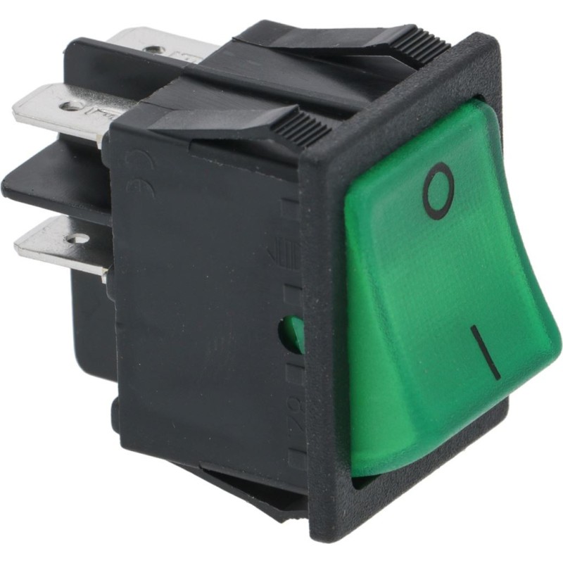 Pavoni bipolární vypínač zelený 16a 250v