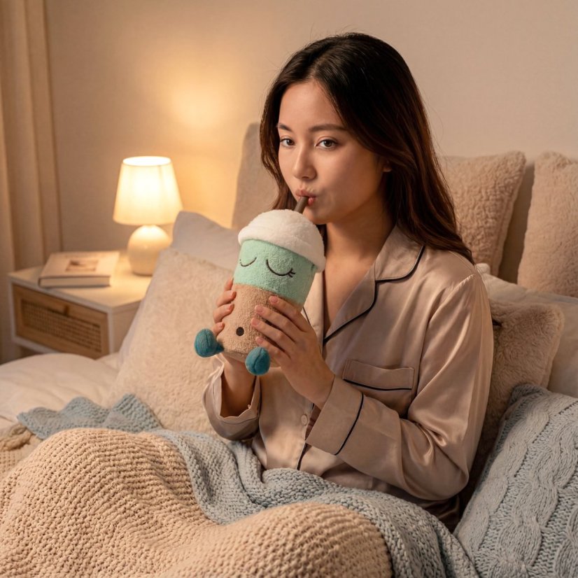 Asobu Fuzzie Beanie — Isolierflasche mit Plüschhülle 360 ml