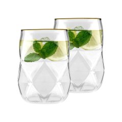Vialli Design - Geo Gold Gläser 450 ml