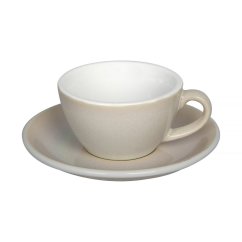 Loveramics Egg — šálek s podšálkem Flat White 150 ml, slonovinový