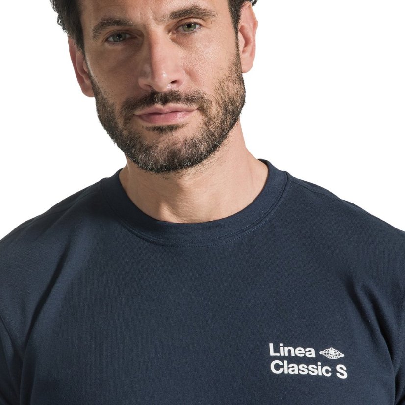 La Marzocco - Klassisches Herren-T-Shirt Größe L – Navy