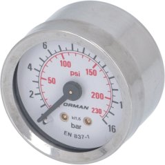 Pavoni manometer čerpadla 41 mm 016 bar