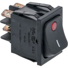 Pavoni bipolar switch black 16a 250v 5350002