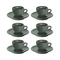 La Marzocco — súprava 6 šálok a podšálok espresso, 65 ml, sivé