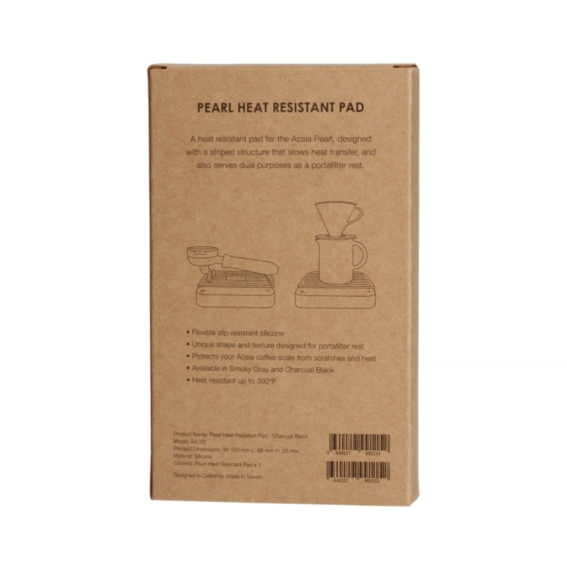 Acaia Pearl Hitzebeständige Unterlage Schwarz