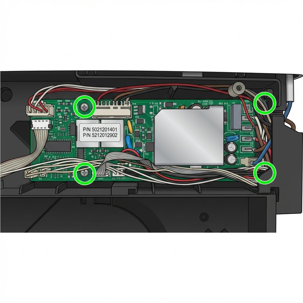 Matičná doska DeLonghi – odskrutkované 4 šróby elektroniky